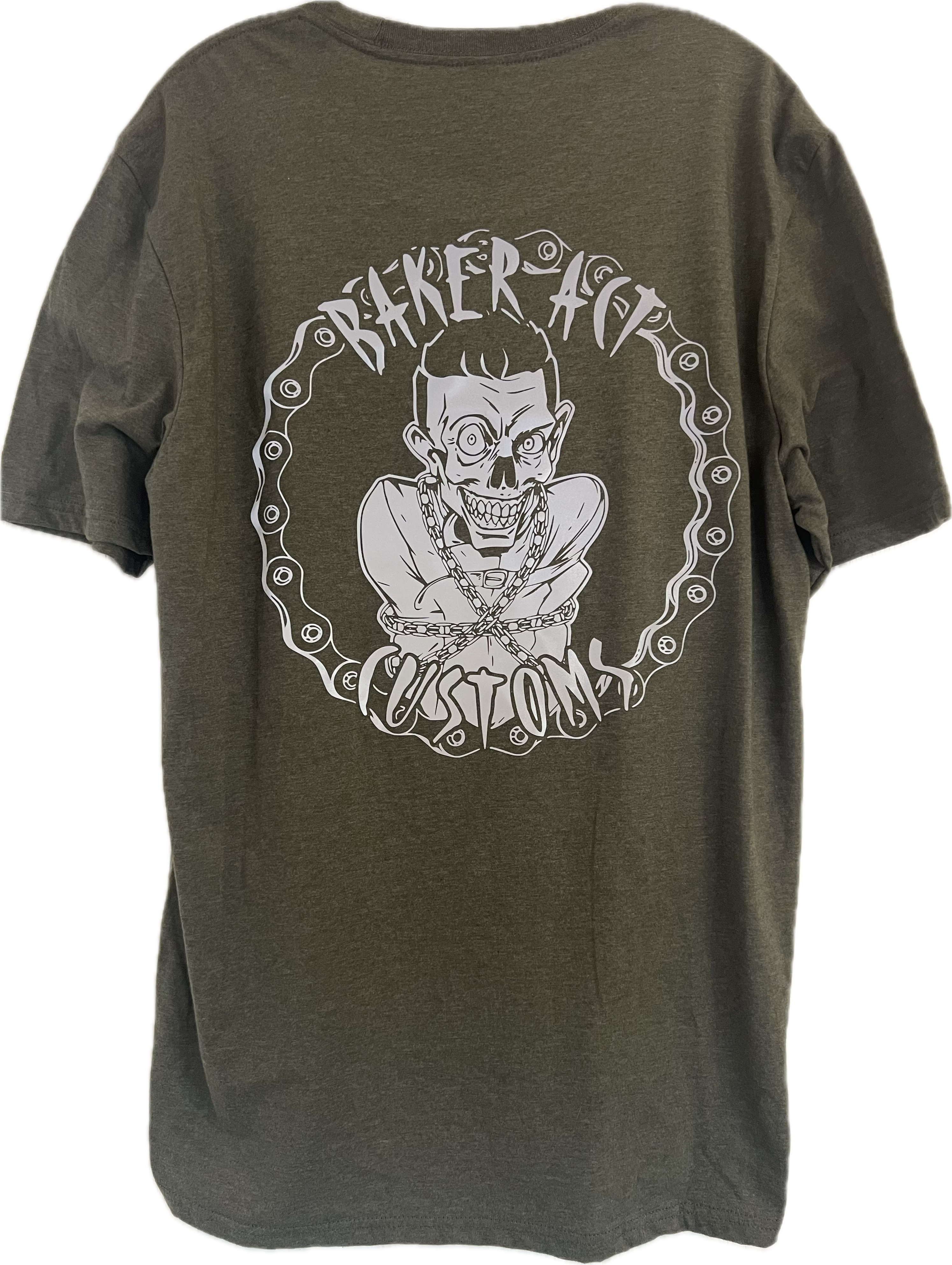 Unisex Army Green & White DOT Reflective T-Shirt