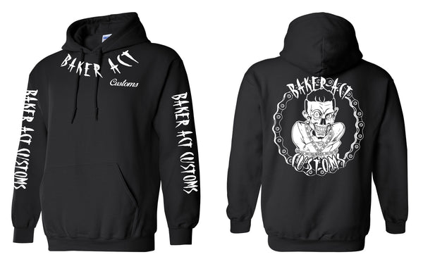 Unisex Black & White Pullover Hoodie