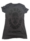 Ladies CARTEL Burnout Grey & Black Skull