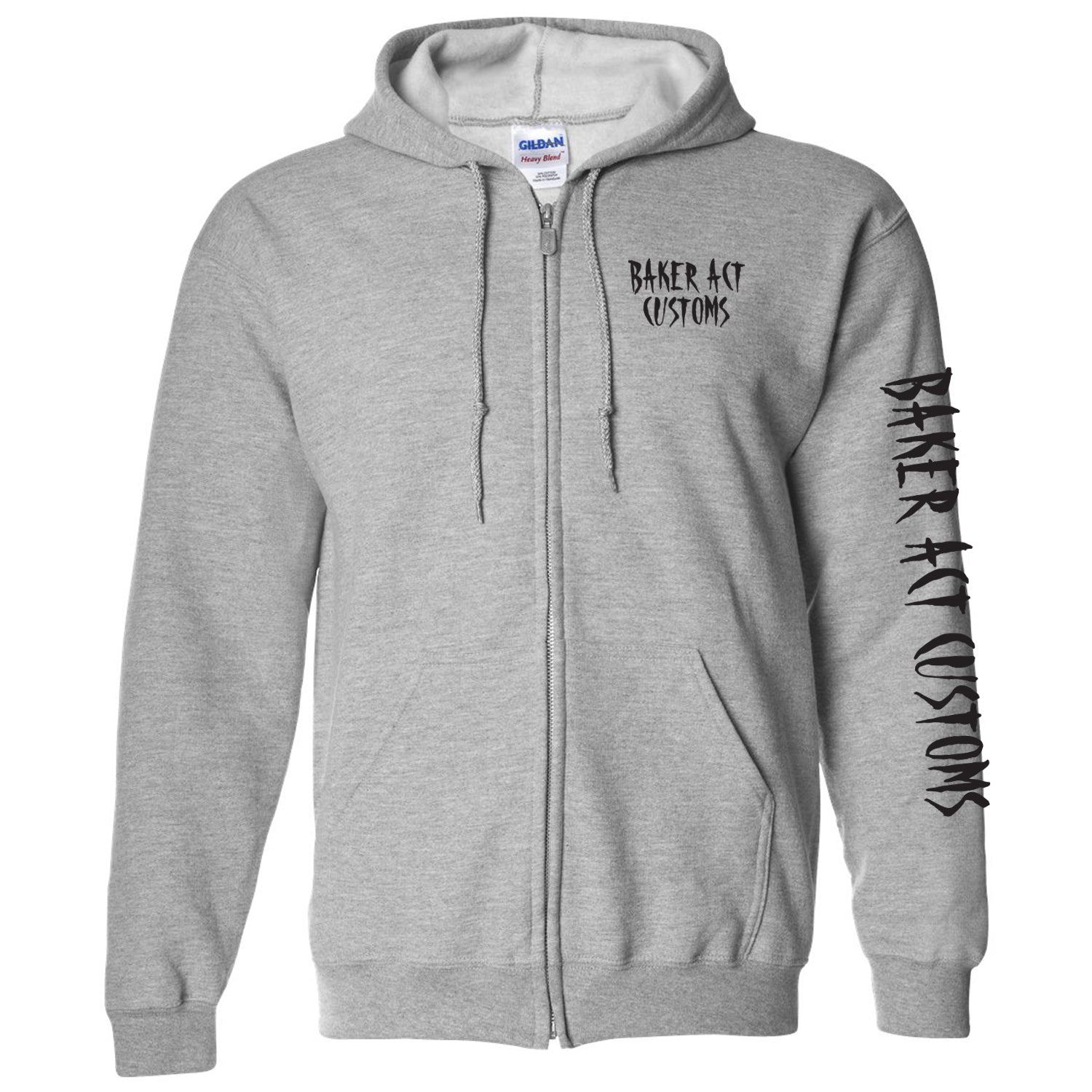 Unisex Grey & Black Zip Up Hoodie