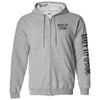 Unisex Grey & Black Zip Up Hoodie