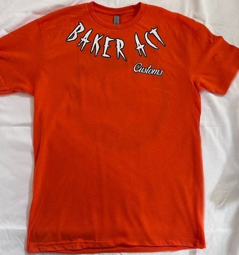 Men's Orange with White Logo T-Shirt