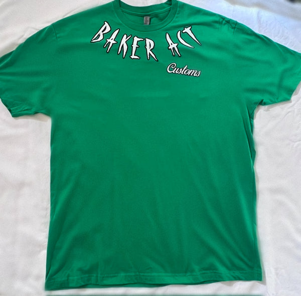 Men's Lime Green & White Logo T-Shirt