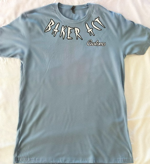 Men's Light Blue with White Logo T-Shirt