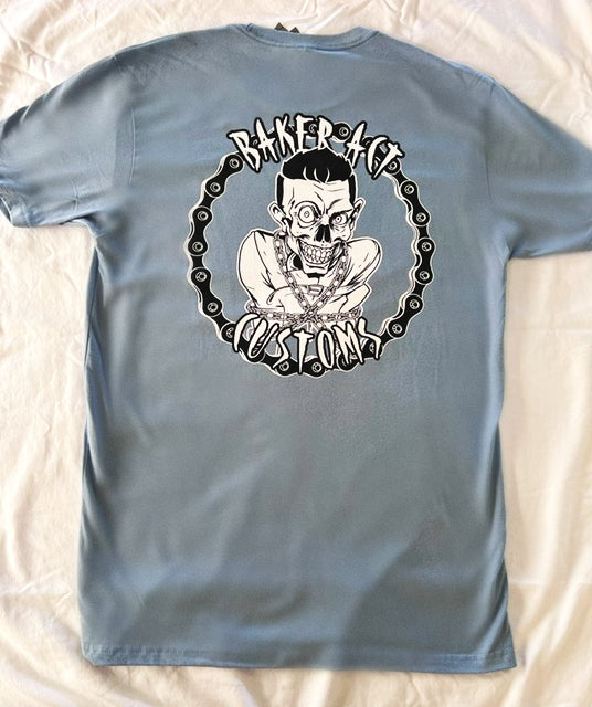 Men's Light Blue with White Logo T-Shirt