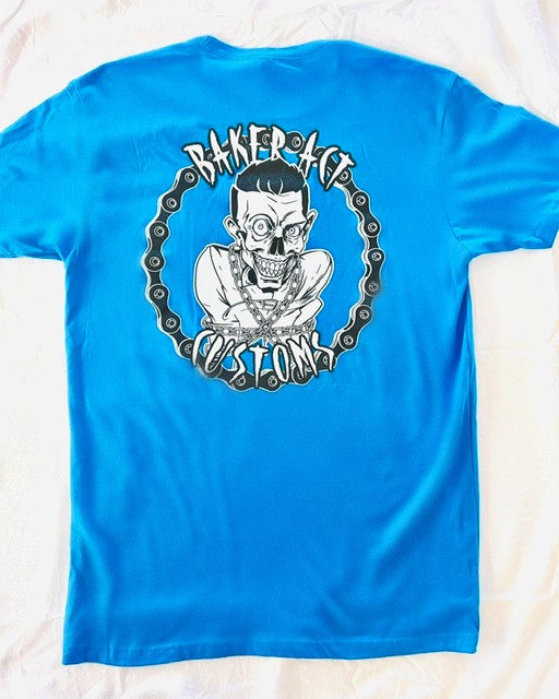 Men's Turquoise & White Logo T-Shirt