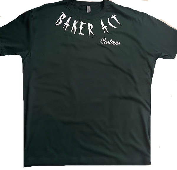 Men's Forest Green with White Logo T-Shirt