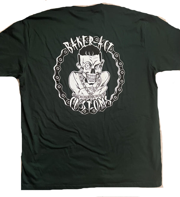 Men's Forest Green with White Logo T-Shirt