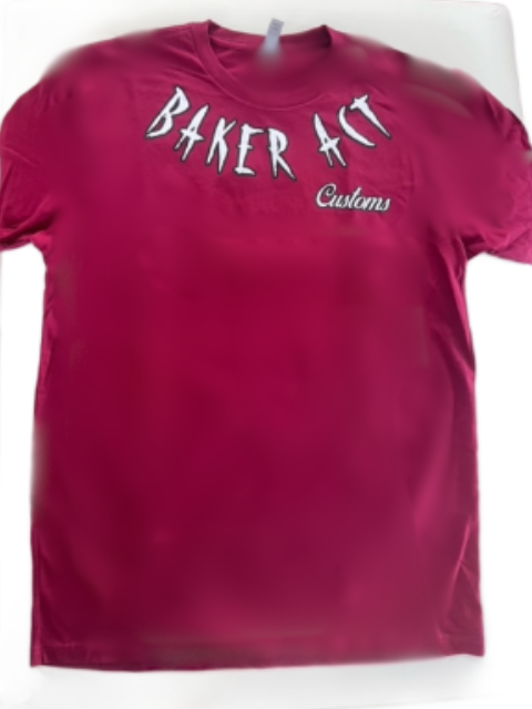 Men's Maroon with White Logo T-Shirt
