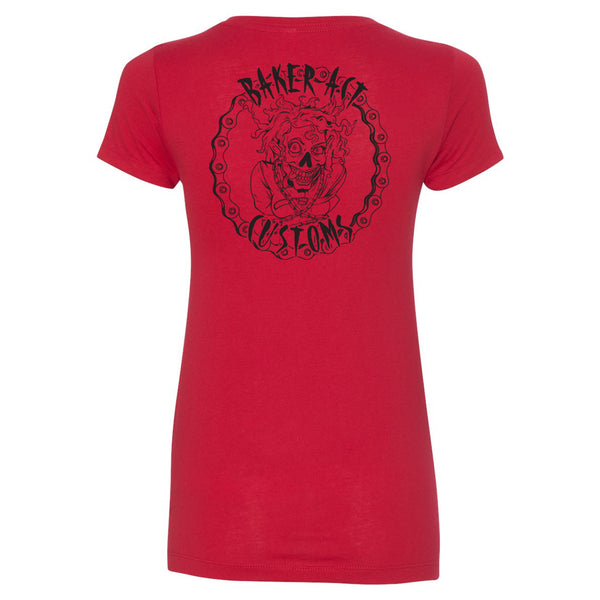 Ladies Red & Black Girl Logo