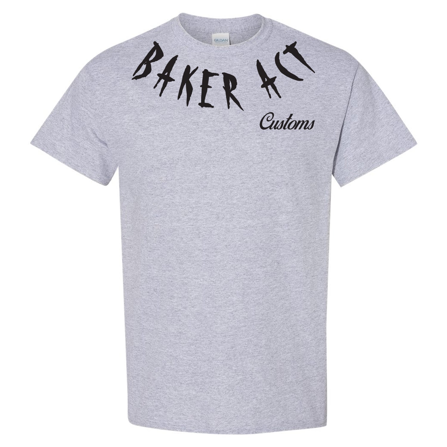 Men's Grey & Black Logo T-Shirt