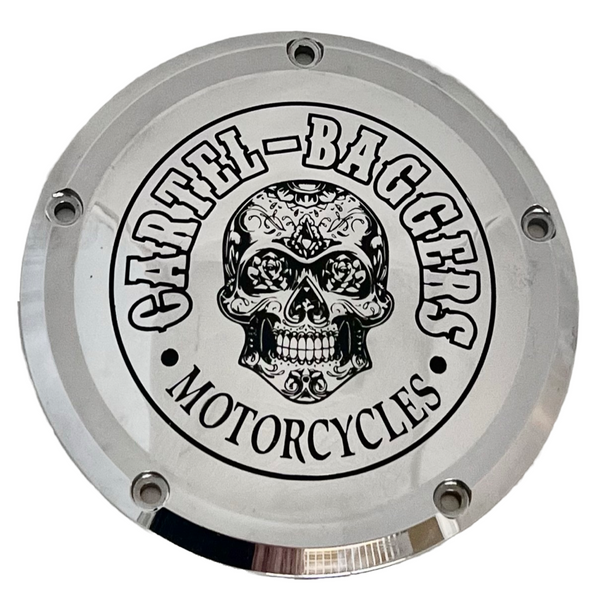 Cartel Baggers Logo Derby Cover Chrome  (HD Touring 2016 and up)