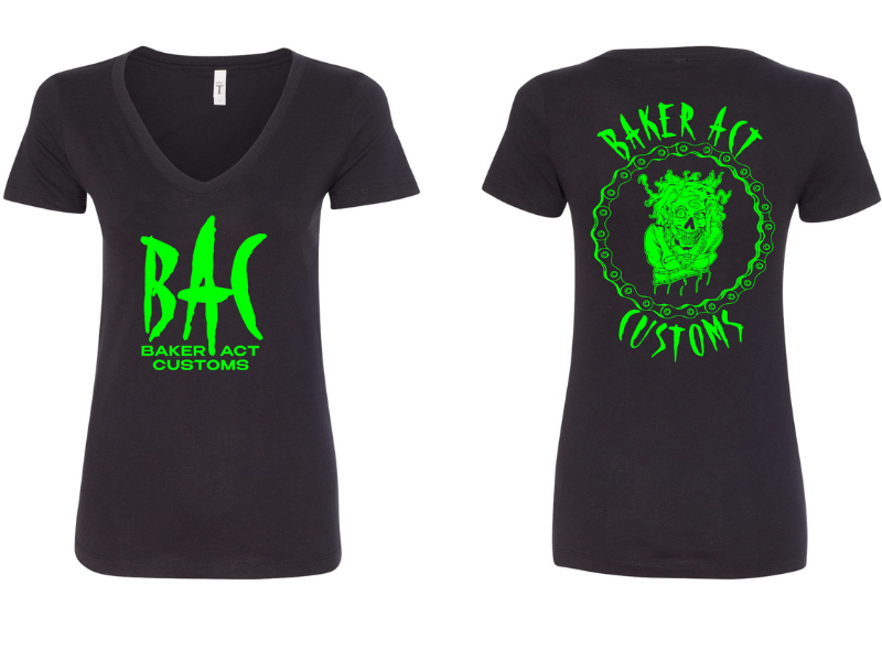 LADIES BAC BLACK & NEON GREEN LOGO