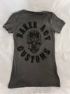 Ladies CARTEL/BAKER ACT Grey & Black Skull