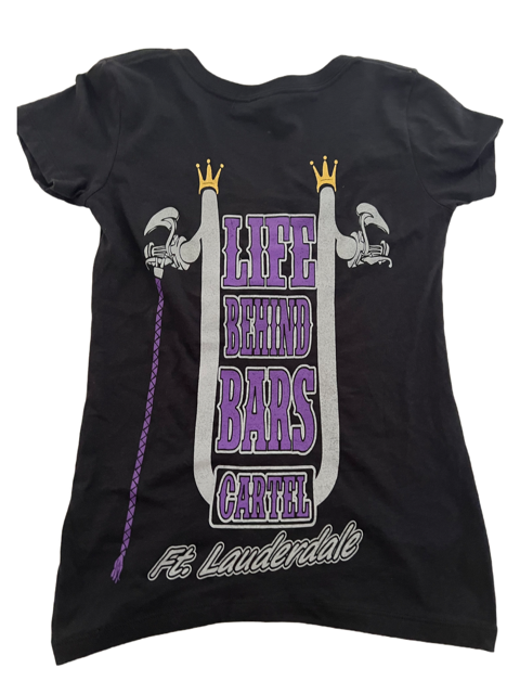 Ladies CARTEL Life Behind Bars Black & Purple