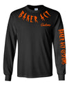 Men's Long Sleeve Black & Orange Logo