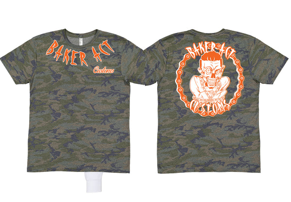 Men's Camo Orange Logo