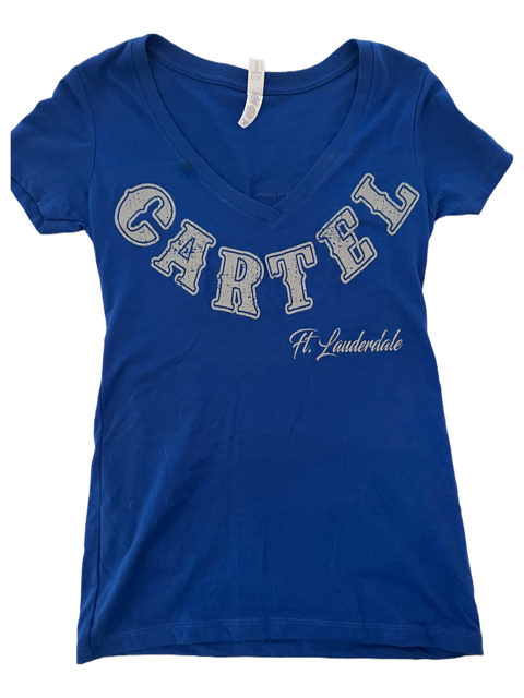 Ladies CARTEL Royal & Grey Distressed Flag