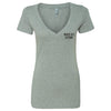 Ladies Heather Grey - Black & White Girl Logo