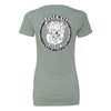 Ladies Heather Grey - Black & White Girl Logo
