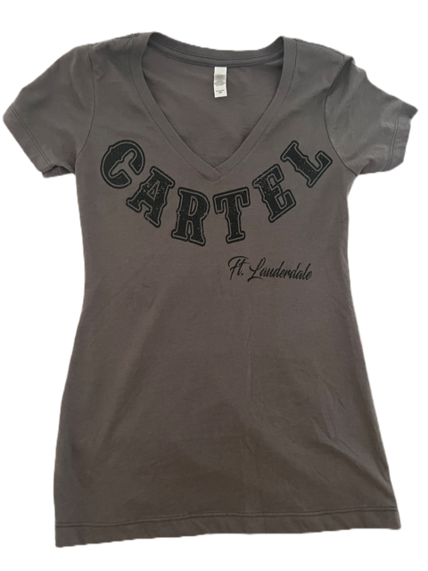 Ladies CARTEL Grey & Black Distressed Flag