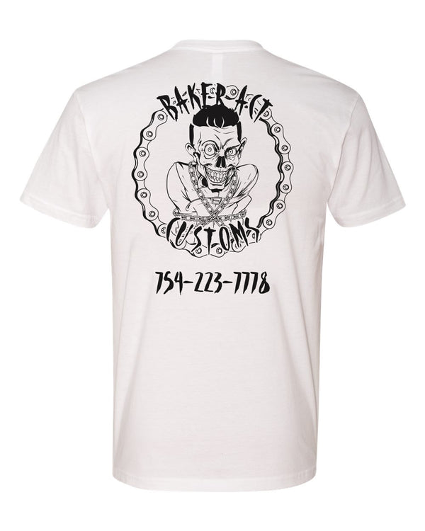 Men's White & Black Logo with Number