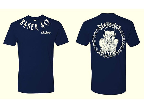Men's Navy with White Logo T-Shirt