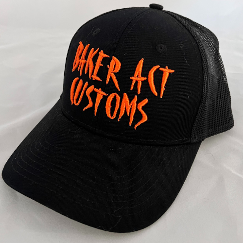 Baker Act Trucker Hat Black & Orange