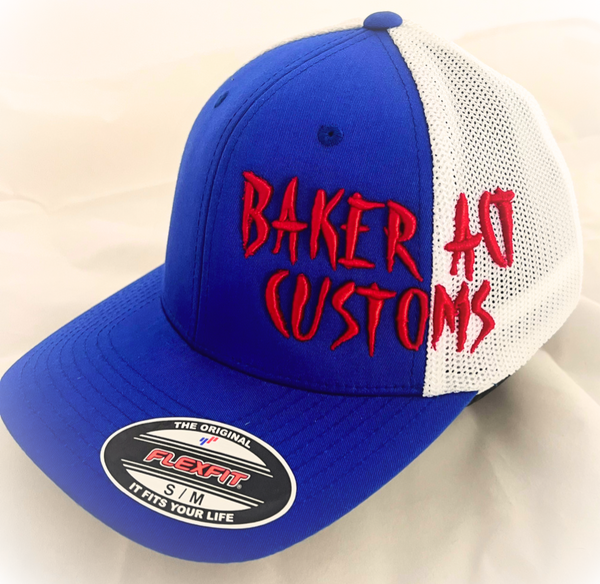 Red White & Blue Mesh Back Stretch Hat